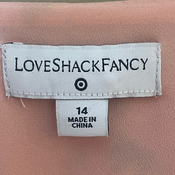 LOVE SHACK FANCY x Target Fleur Pink Melon Floral Midi Dress - Picture 7 of 7